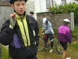Nick Green outside Mrs Fergusson's B&B